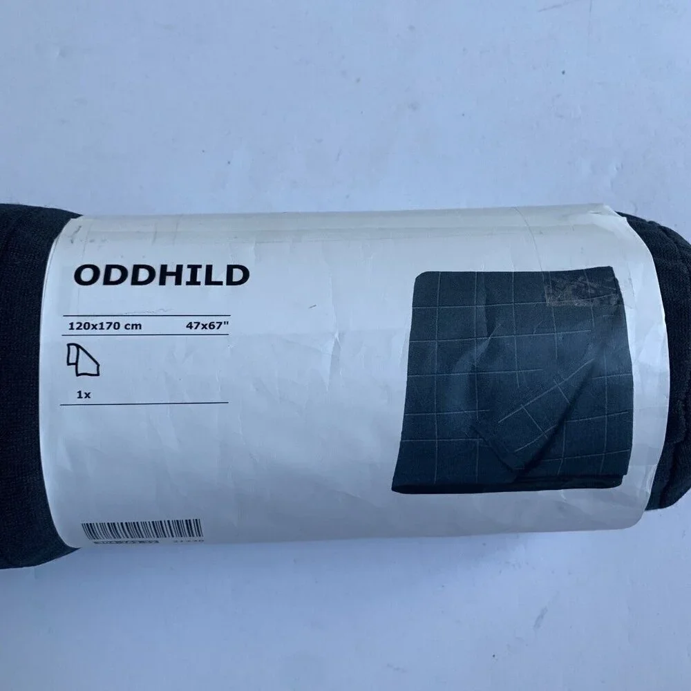 Ikea Oddhild Throw Blanket NAVY New in Package 47 x 67